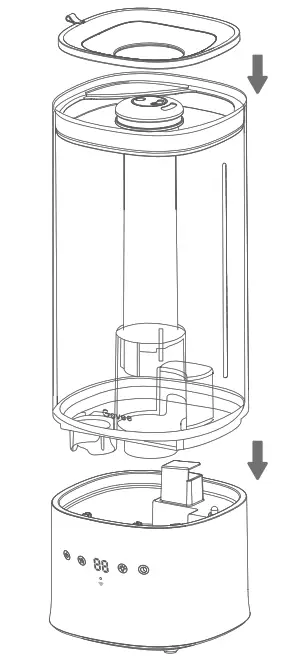 Govee H7142 Smart Humidifier - water tank