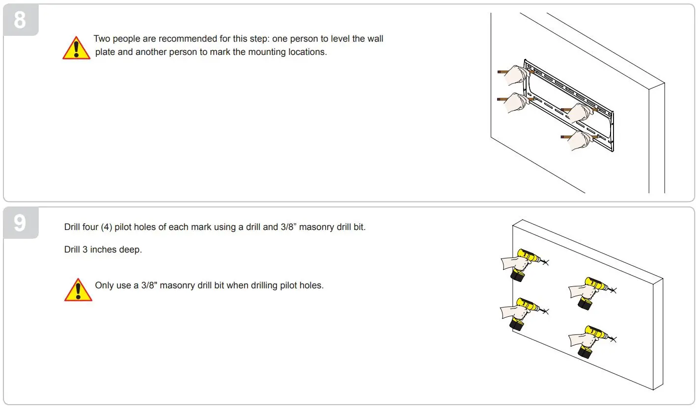 PREMIER MOUNTS P4263F Low Profile Mount for Flat Panels Installation Guide - Concrete Installation