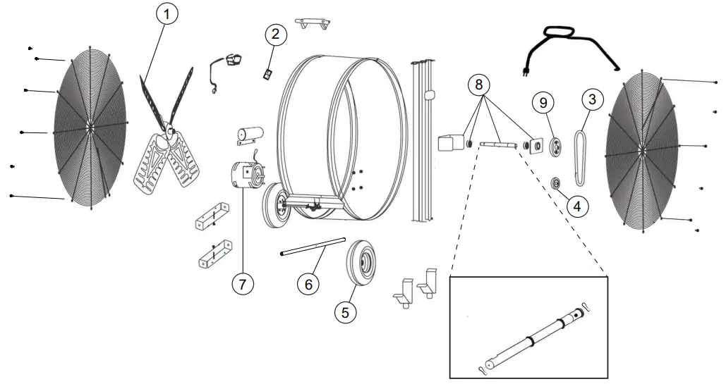 MASTER MAC 36 BDF High Capacity Barrel Fan - Figure 2