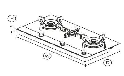 FISHER PAYKEL CG903DLPGB1 90cm Gas on Glass Cooktop 1