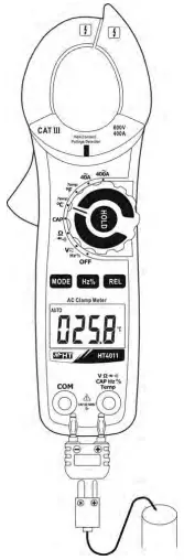 Temperature measurement in °C and °F