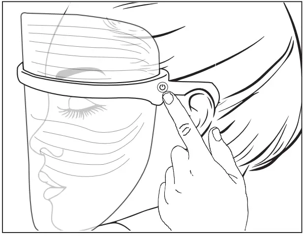 MLEDGL01W Tri Colour LED Face Mask How to Use illustration