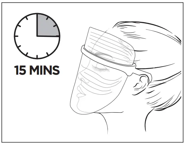 MLEDGL01W Tri Colour LED Face Mask How to Use illustration