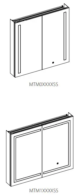 HOMEDEPOT DG0JI220824029 Aluminum Frameless Surface Mount Soft Close Medicine Cabinet with Mirror and LED Lighting - Fig 1