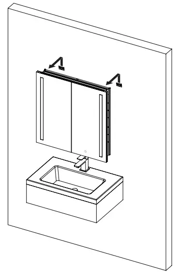 HOMEDEPOT DG0JI220824029 Aluminum Frameless Surface Mount Soft Close Medicine Cabinet with Mirror and LED Lighting - Fig 12