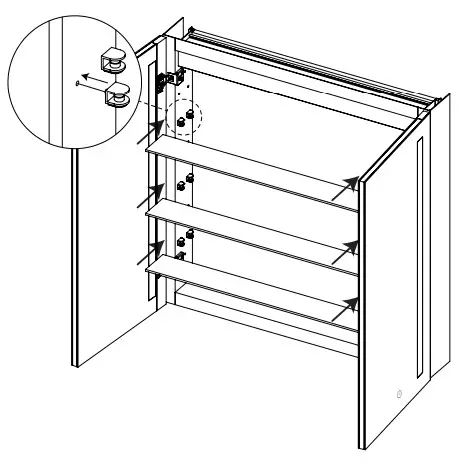 HOMEDEPOT DG0JI220824029 Aluminum Frameless Surface Mount Soft Close Medicine Cabinet with Mirror and LED Lighting - Fig 18