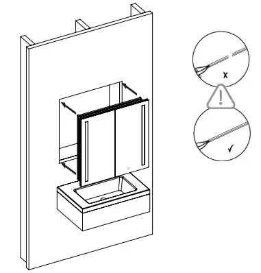 HOMEDEPOT DG0JI220824029 Aluminum Frameless Surface Mount Soft Close Medicine Cabinet with Mirror and LED Lighting - Fig 27