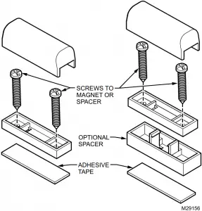 Fig. 10. Door magnet mounting options A