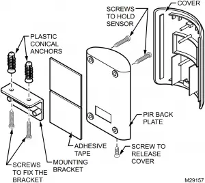 Fig. 11. PIR occupancy motion sensor mounting options