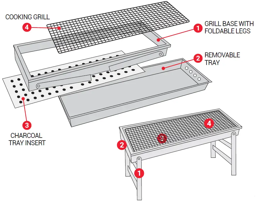 Mueller FG-1150 TravelGrill Foldable Charcoal Grill-1