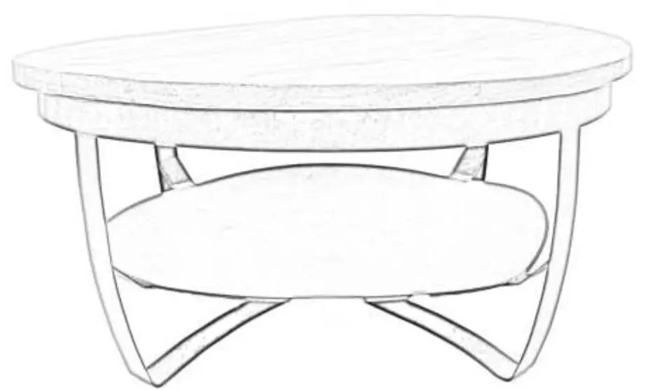 DIMEhouse 90 CM Industrial Coffee Table Oxis