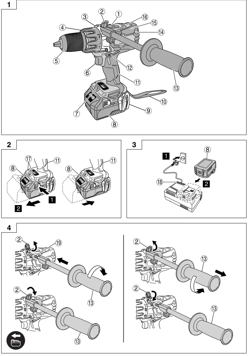 HiKOKI DS 36DA Multi Volt Cordless Combi Drill fig 11