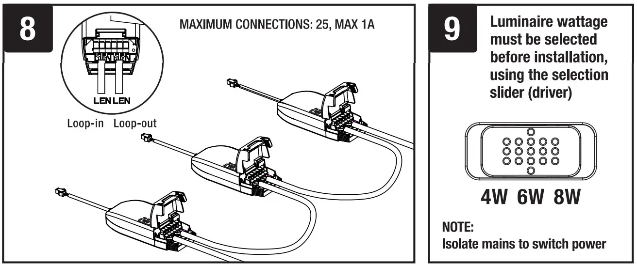 AURORA AU R6CWS Switchable 6W Fire Rated Downlight - Figure 6