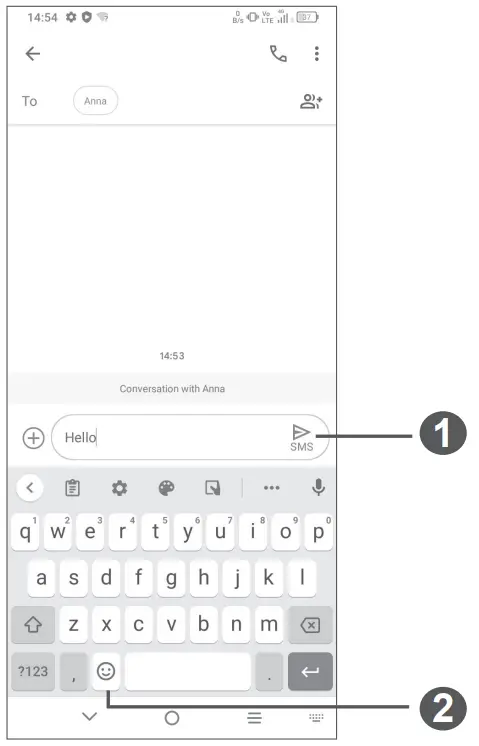 TCL alcatel 1v - Messaging
