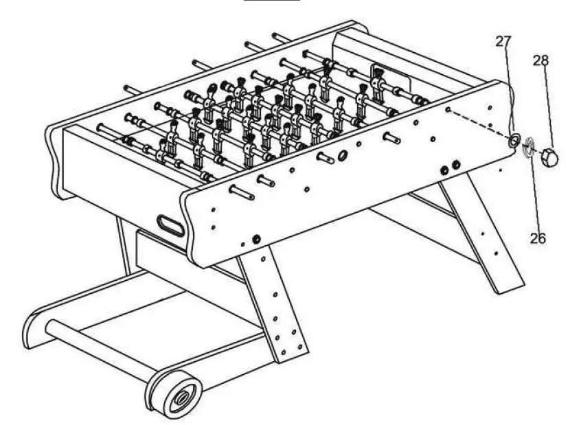COUGAR 8717973936046 Scorpion Kick TS Folding Football Table 9