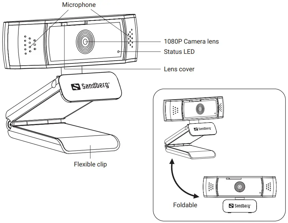 Sandberg 134 38 USB Webcam Autofoucus DualMic - Product preview