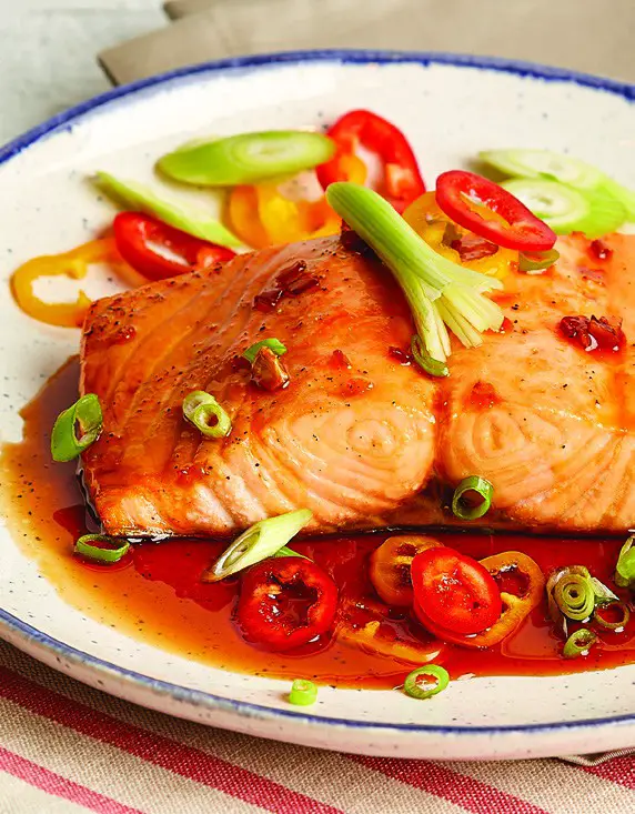 tristar-powerxl-k50701-fried-food-recipes- Honey Roasted Salmon