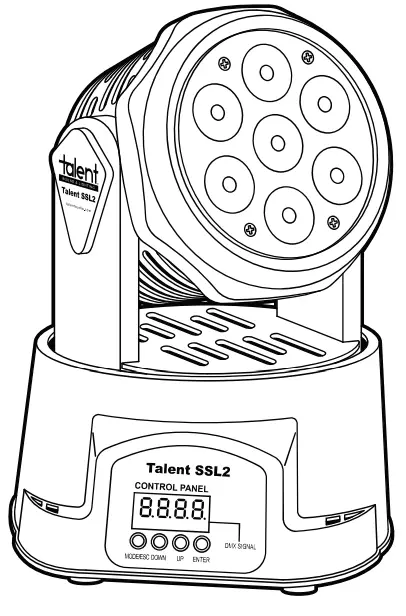 talent SOUND LIGHTING SSL2 RTBW LED DMX Mini Moving Head Stage Light-FIG1