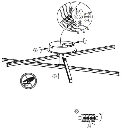 LeuchtenDirekt 993025 SIMON Plafonnier 3 Lamps Led - Fig1