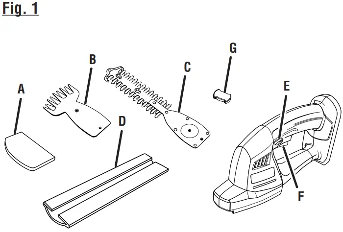 RYOBI P2900 Cordless Battery Grass Shear and Shrubber Trimmer - Fig1