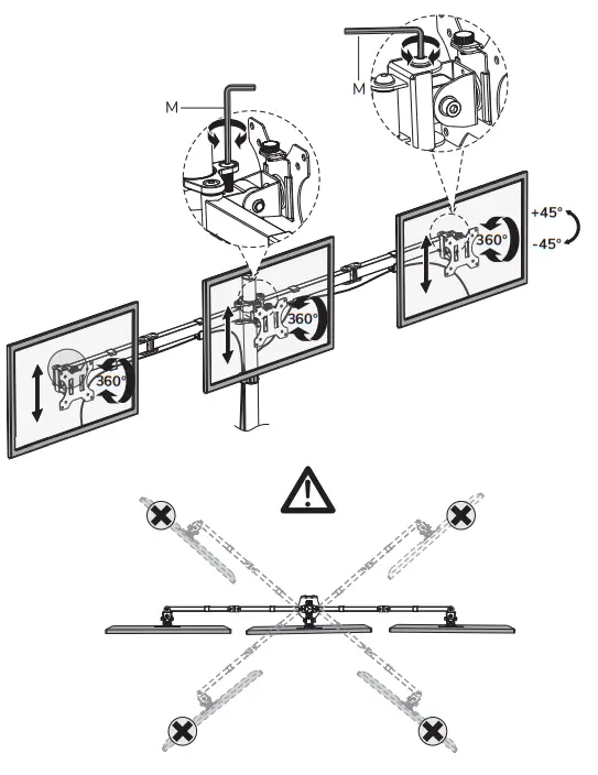 NEWSTAR Neomounts FPMA-D550D3BLACK - desired position