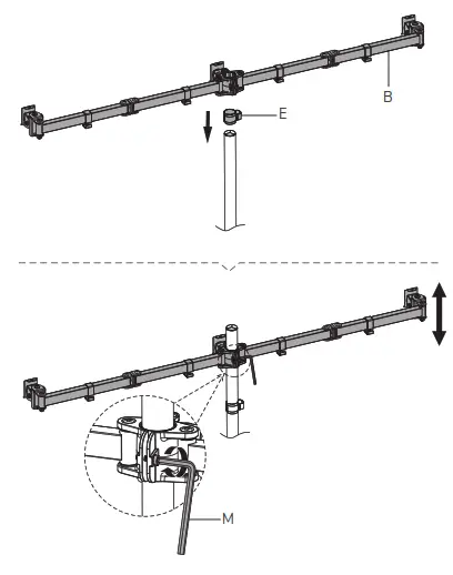 NEWSTAR Neomounts FPMA-D550D3BLACK - height and tighten
