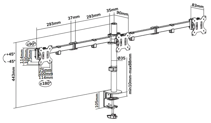 NEWSTAR Neomounts FPMA-D550D3BLACK