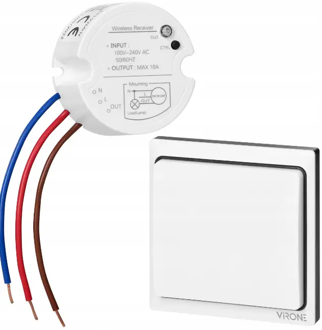 VIRONE-WB-1 Wireless-Battery-Free-Switch-With-Receiver-product-img