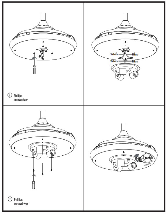 Parrot Uncle F3519110V 36 Inch Modern Ceiling Fan with Lighting and Remote - 5