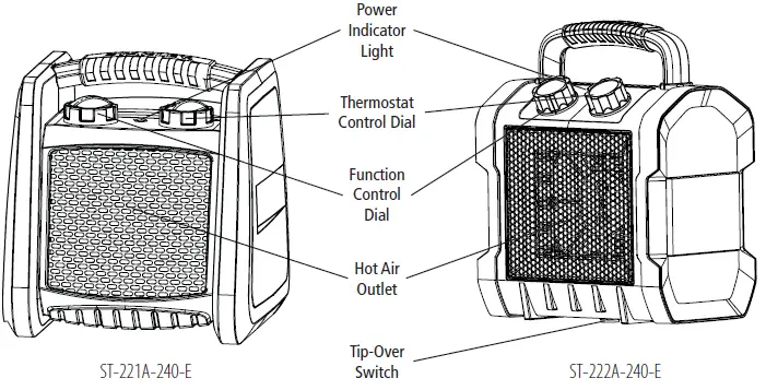 STANLEY ST-221A-240-E Electric Fan Heater 02