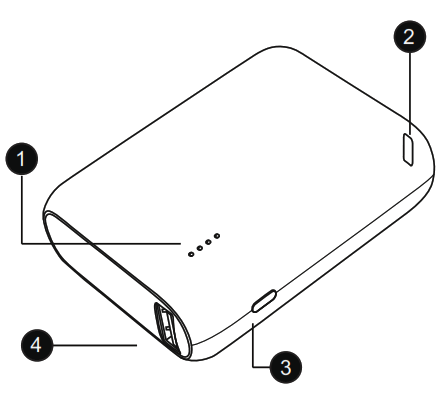 DOUXE 10000 mAh Powerbank - 1