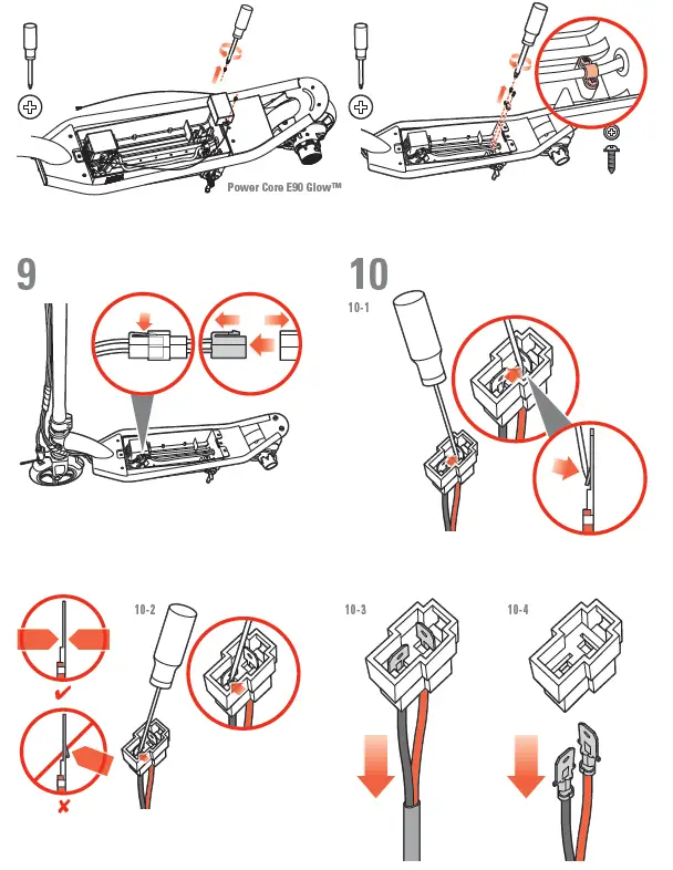 Razor-Power-E90-E95 -Glow-Electric Hub-Motor-Scooter-FIG-14