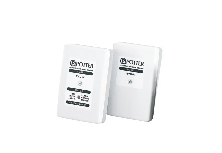 Potter Evd-2 Electronic Vibration Detector With Remote Pickup Fire Alarm Resources Owner's Manual