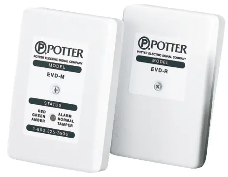 POTTER EVD-2 Electronic Vibration Detector with Remote Pickup Fire Alarm Resources