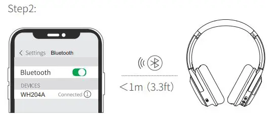 RUNOLIM WH204A Wireless Headphone User Manual - How to Pair