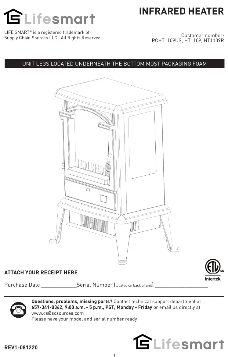 LifeSmart Infrared Heater User Manual