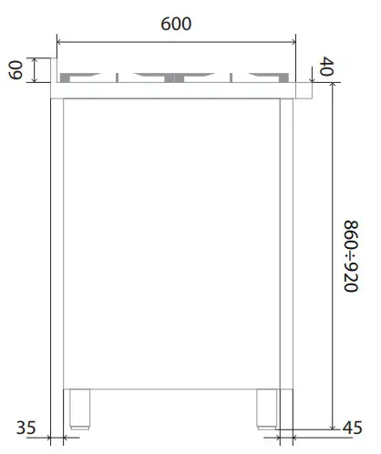 ILVE PD106DWE3 100cm Professional Plus Cooker with 6 Gas Burners - figure 5