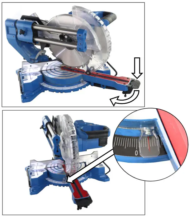 HYUNDAI HYMS2000E Electric Single Bevel Sliding Mitre Saw - Assembly