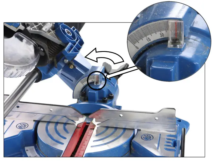 HYUNDAI HYMS2000E Electric Single Bevel Sliding Mitre Saw - Cutting Angle1