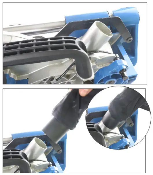 HYUNDAI HYMS2000E Electric Single Bevel Sliding Mitre Saw - Dust Bag