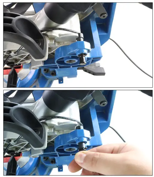 HYUNDAI HYMS2000E Electric Single Bevel Sliding Mitre Saw - Hinge