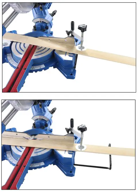 HYUNDAI HYMS2000E Electric Single Bevel Sliding Mitre Saw - Workpiece1