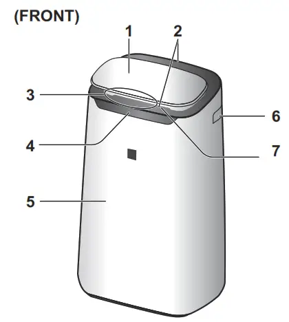 SHARP FP-J80EU Air Purifier With Humidifying Function - MAIN UNIT