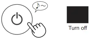 SHARP FP-J80EU Air Purifier With Humidifying Function - Press Power ON OFF Button to