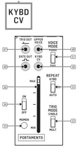 behringer 2600 Semi-Modular Analog Synthesizer with 3 VCOs - Portamento Section