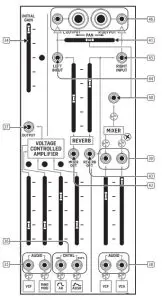 behringer 2600 Semi-Modular Analog Synthesizer with 3 VCOs - Voltage Controlled Amplifier Section