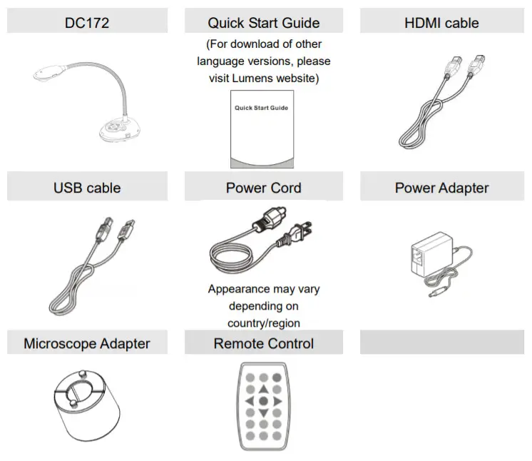 Lumens DC172 4K Document Camera -figure 2