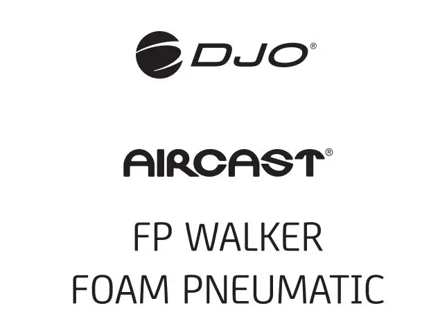 AIRCAST 01F102 FP Walker Foam Pneumatic Instruction Manual