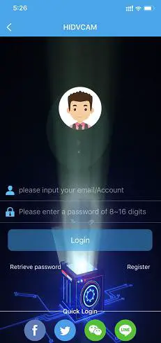 M-MEDIA A10 Mini WiFi HD Hidden Camera - Registry and Login