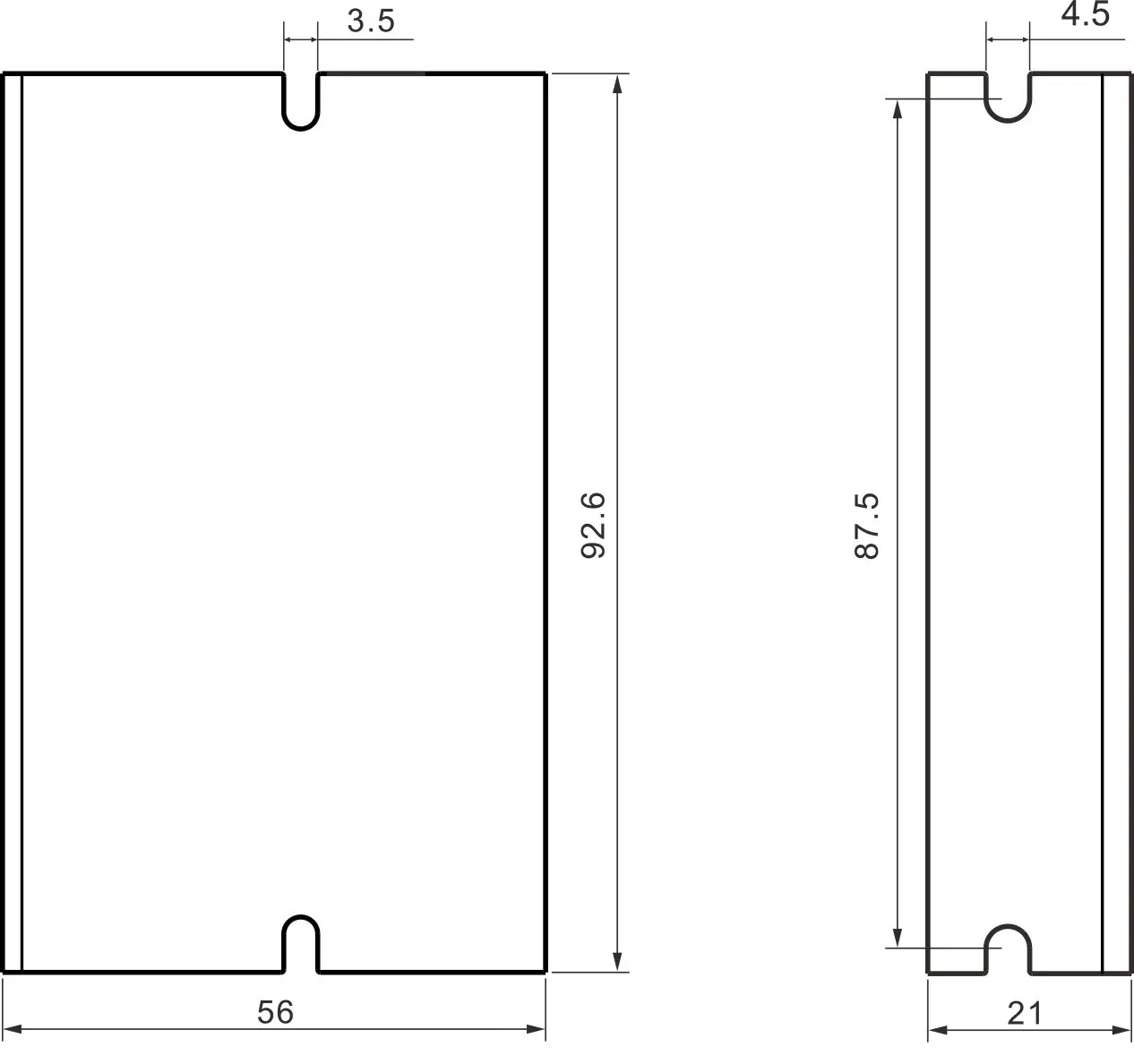 RTELLIGENT R42 Digital Stepper Driver - Driver installation dimensions